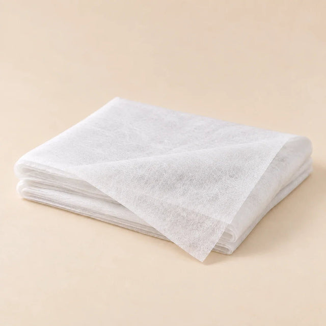 Opgevouwen wit vliesdoek 30 g/m² – ademend winterdoek (vriesdoek) tegen vorst voor olijfboom, palm en kuipplanten